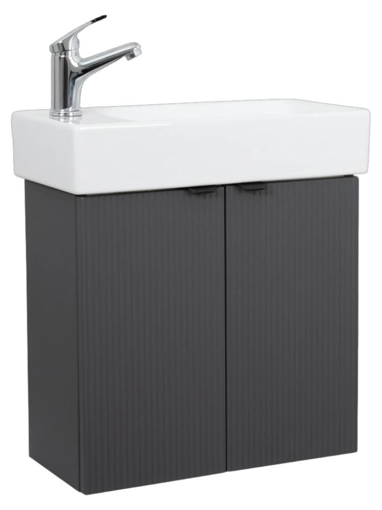 Allaskaappi Biston Wave vasen harmaa 50 x 25 x 54,5 cm
