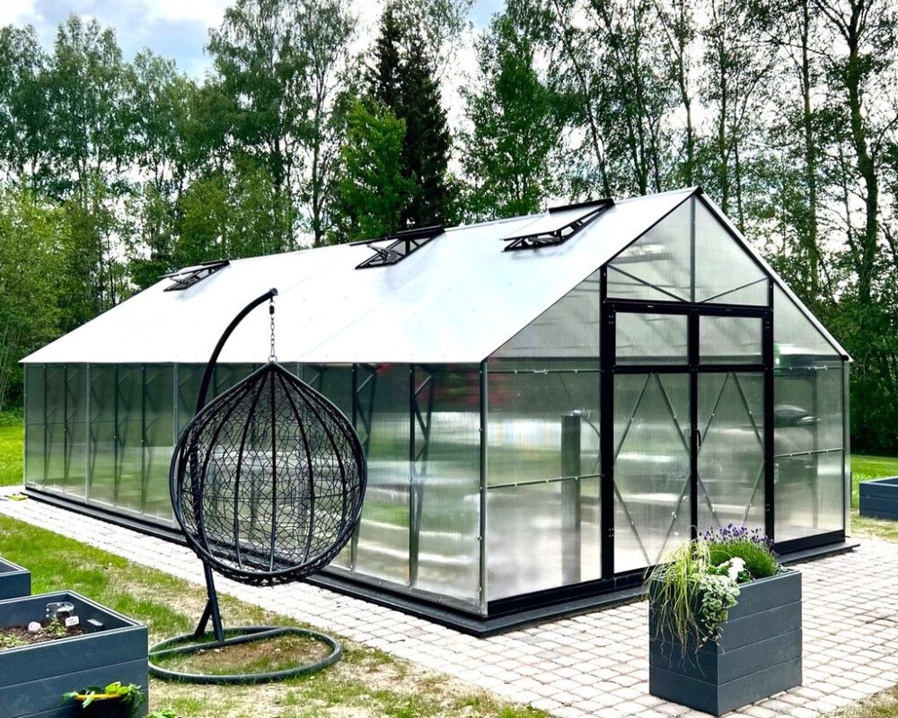 Kasvihuone Ecoslider Lux DD 4 33,2 m²