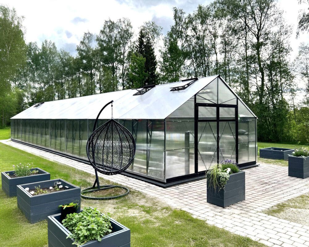 Kasvihuone Ecoslider Lux DD 4 61,2 m²