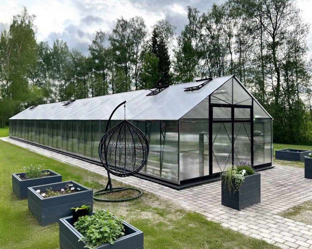 Kasvihuone Ecoslider Lux DD 4 72,4 m²