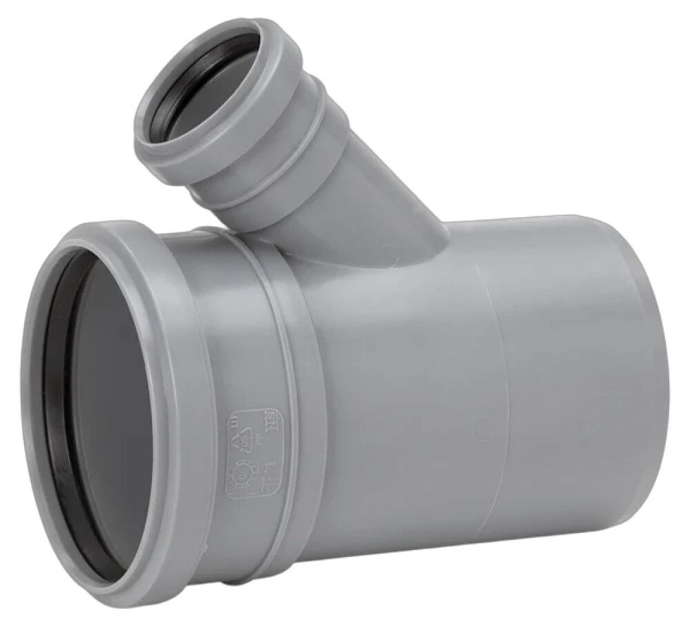 Viemärin haarayhde Uponor HTP harmaa 75 x 50 mm 45°
