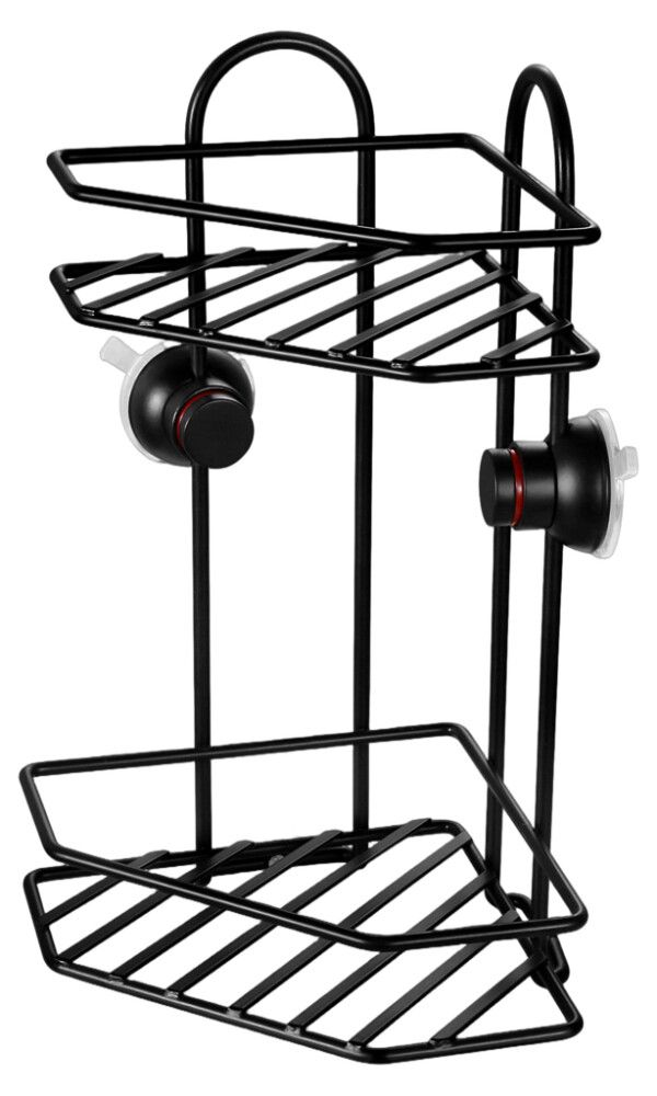 Kulmasuihkukori Venus Quadra musta 235 x 346 x 175 mm 2-os