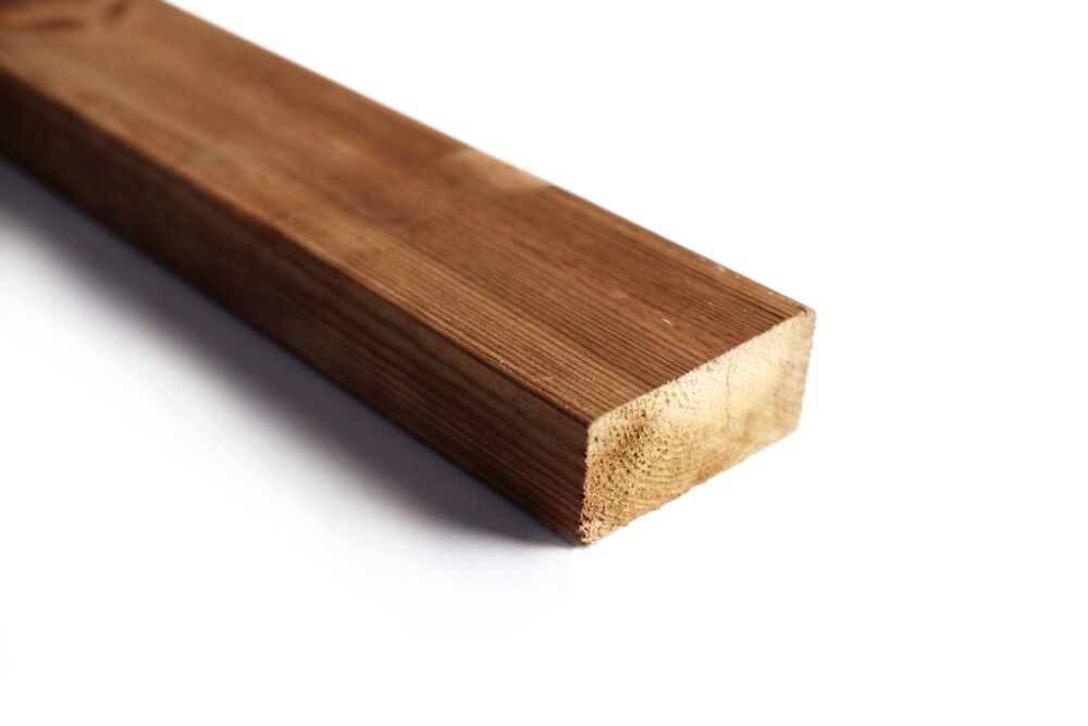 SUORATOIMITUSTUOTE Runkopuu kyllästetty ruskea 48 x 98 mm A mitallistettu (per metri)