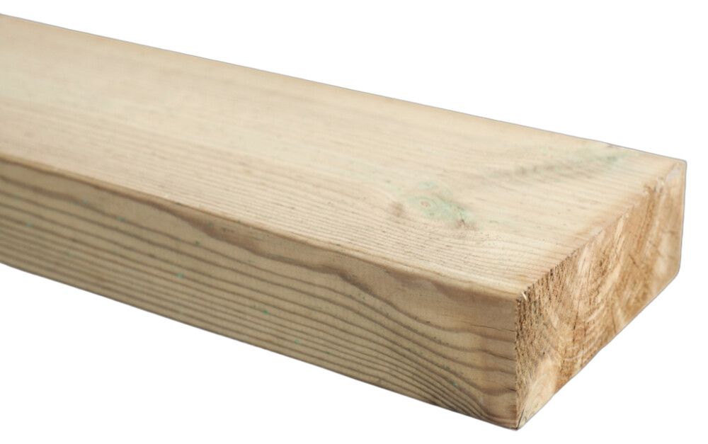 SUORATOIMITUSTUOTE Runkopuu kyllästetty vihreä 48 x 123 mm A mitallistettu (per metri)