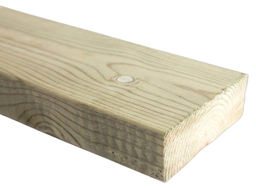 Runkopuu kyllästetty vihreä 48 x 148 mm A mitallistettu (per metri)