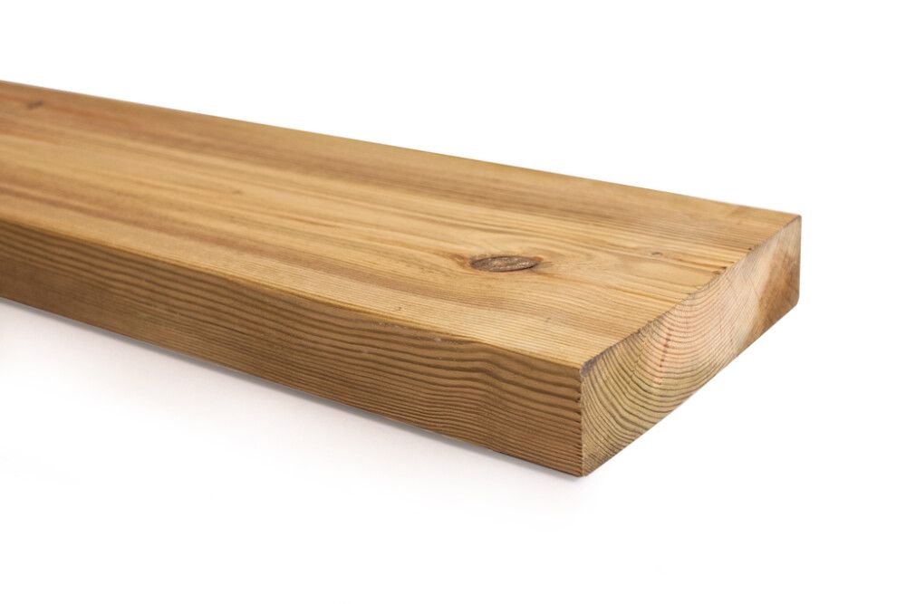 SUORATOIMITUSTUOTE Runkopuu kyllästetty vihreä 48 x 198 mm A mitallistettu (per metri)