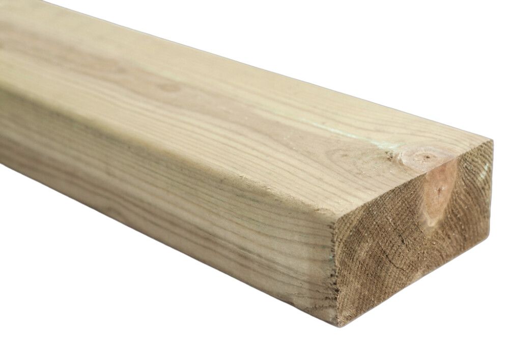 SUORATOIMITUSTUOTE Runkopuu kyllästetty vihreä 48 x 98 mm A mitallistettu (per metri)