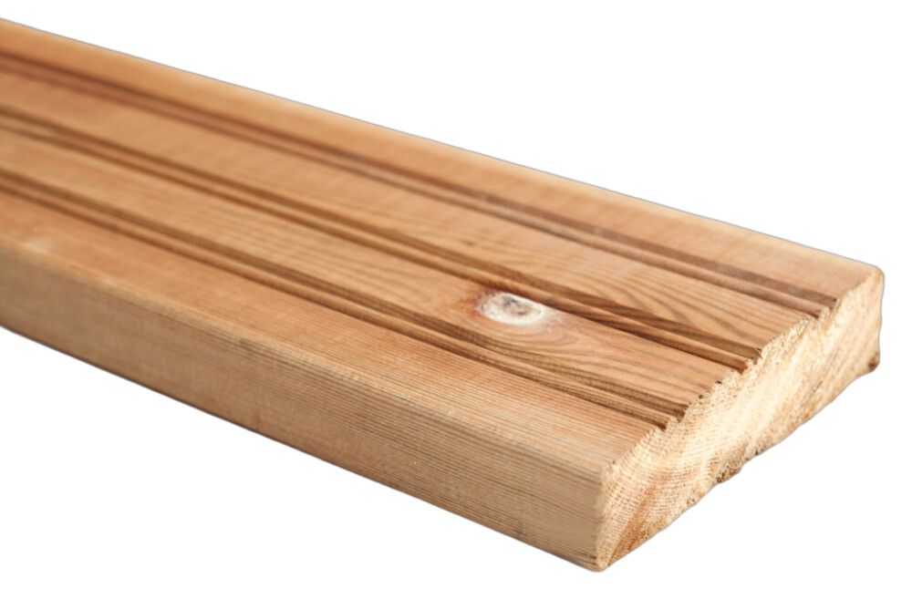 SUORATOIMITUSTUOTE Terassilauta kyllästetty ruskea 28 x 120 mm AB uritettu (per metri)