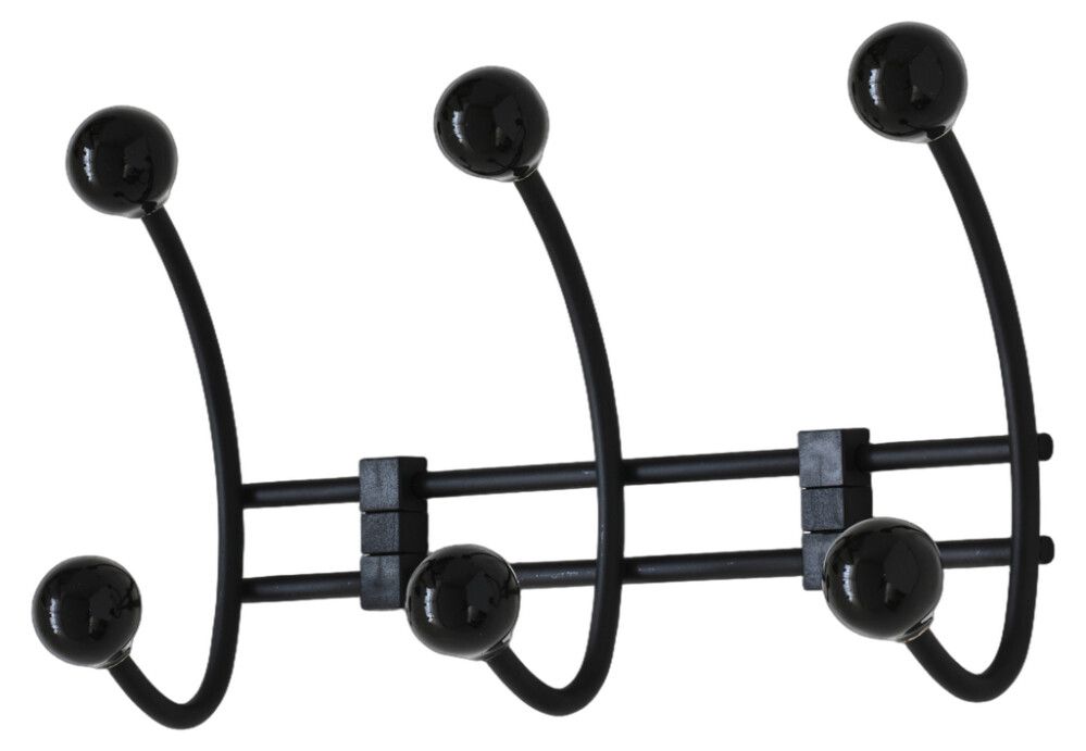 Vaatenaulakko Habo Berry 3 koukkua musta 235 x 135 mm
