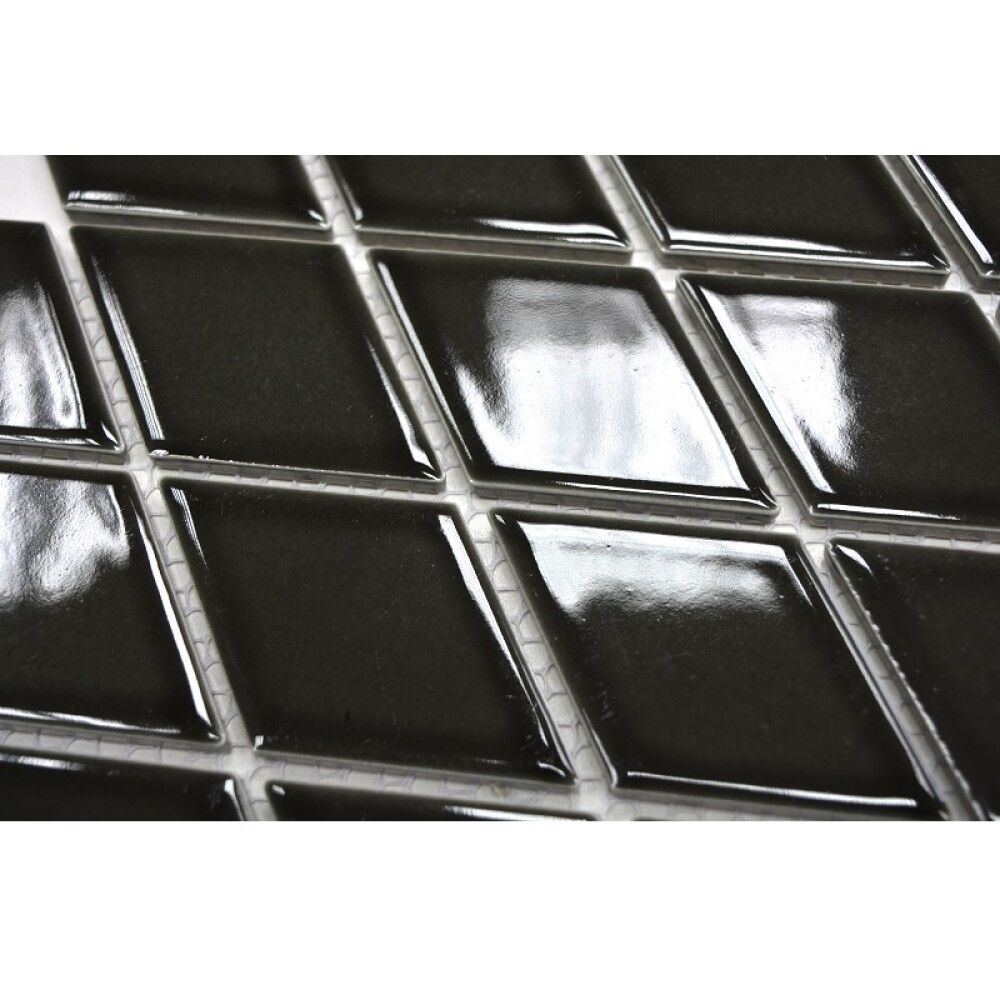 Mosaiikkilaatta Fliesen Diamond Uni musta 26,6 x 30,7 cm