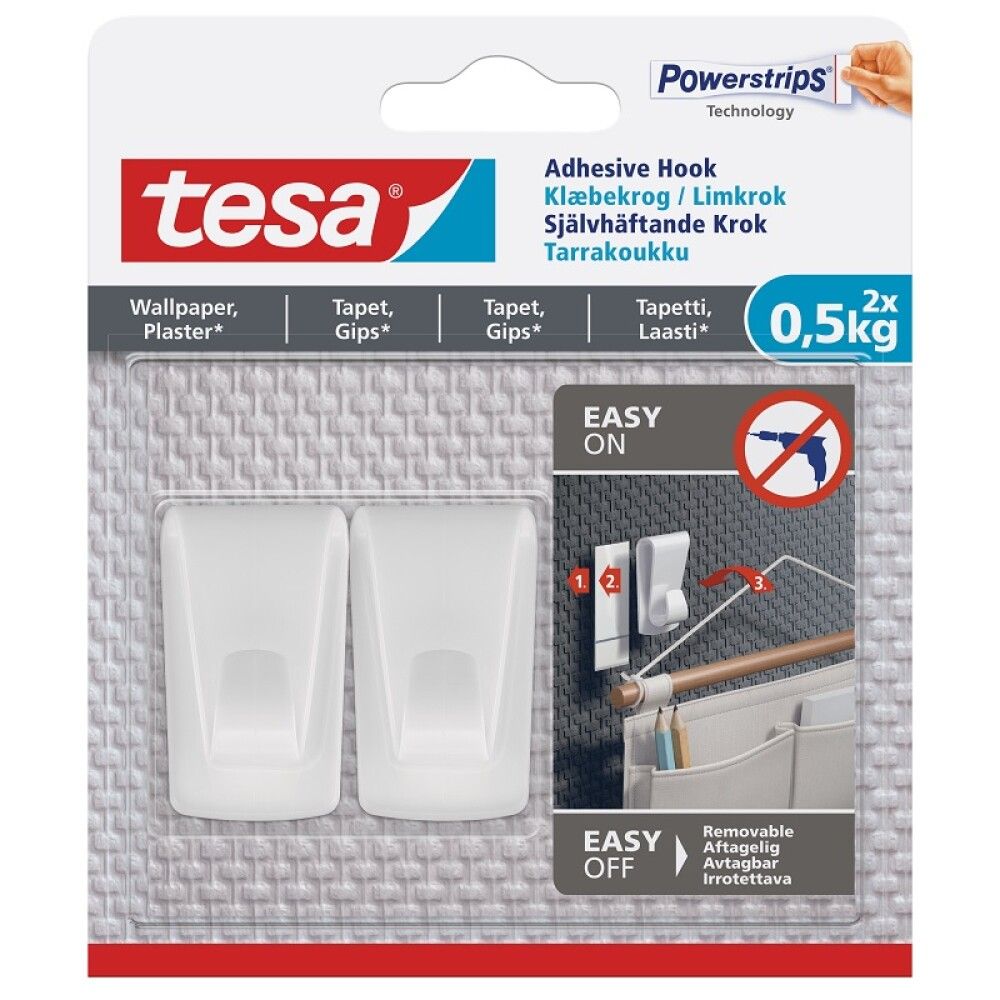 Tarrakoukku tapetille Tesa 0,5 kg 2 kpl