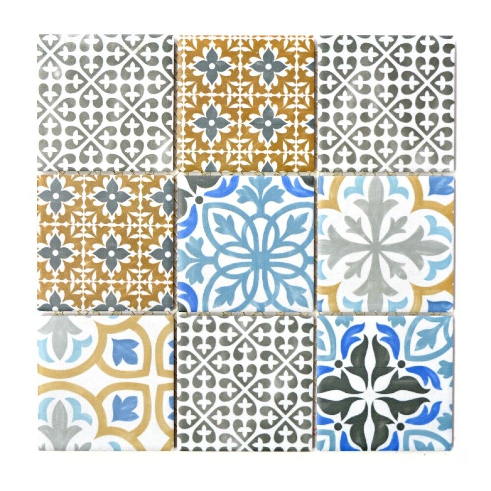 Mosaiikkilaatta Fliesen Quadrat Calssico Mix monivärinen 29,8 x 29,8 cm