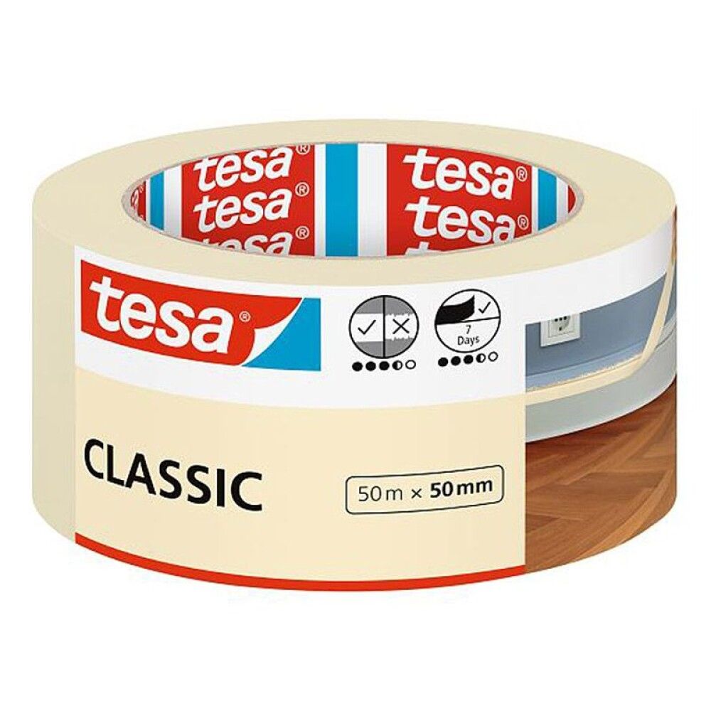 Maalarinteippi Classic Tesa 50 m x 50 mm