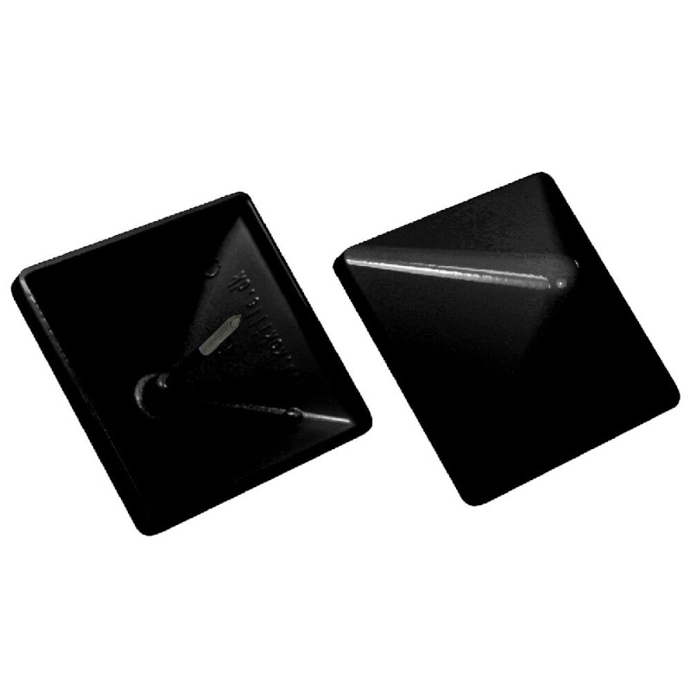 Tolpanhattu alumiini musta 78 x 78 mm