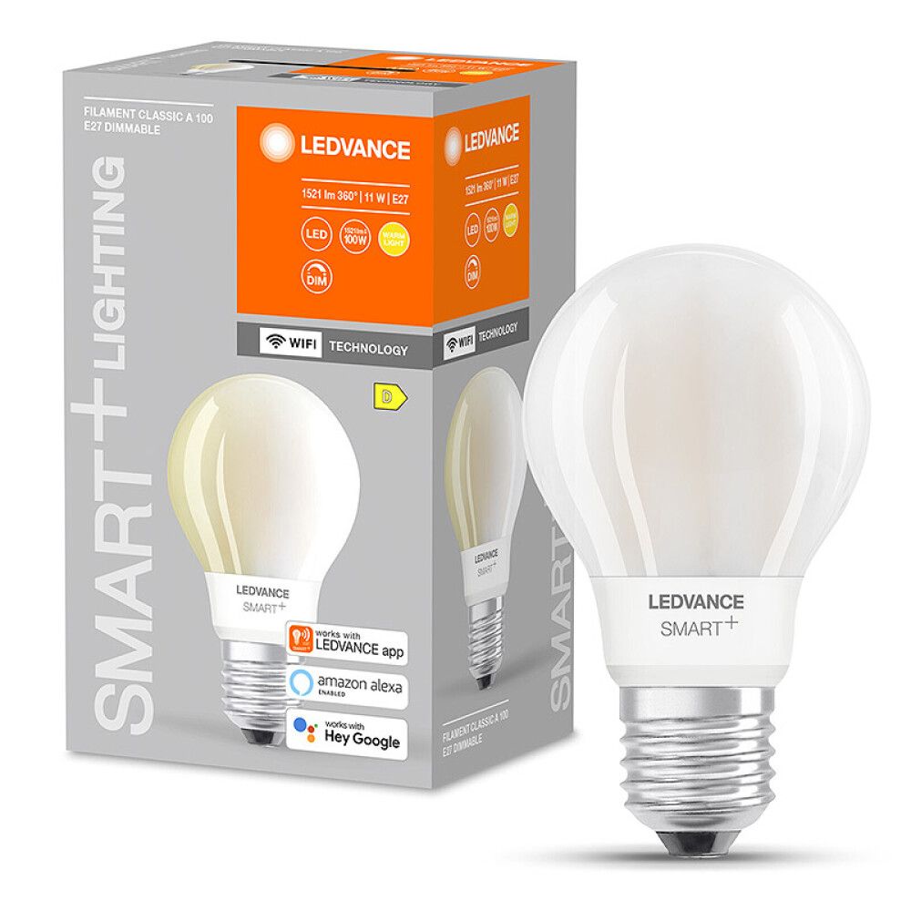 LED-lamppu Ledvance Smart+ WiFi Classic DIM 2700 K E27 11 W
