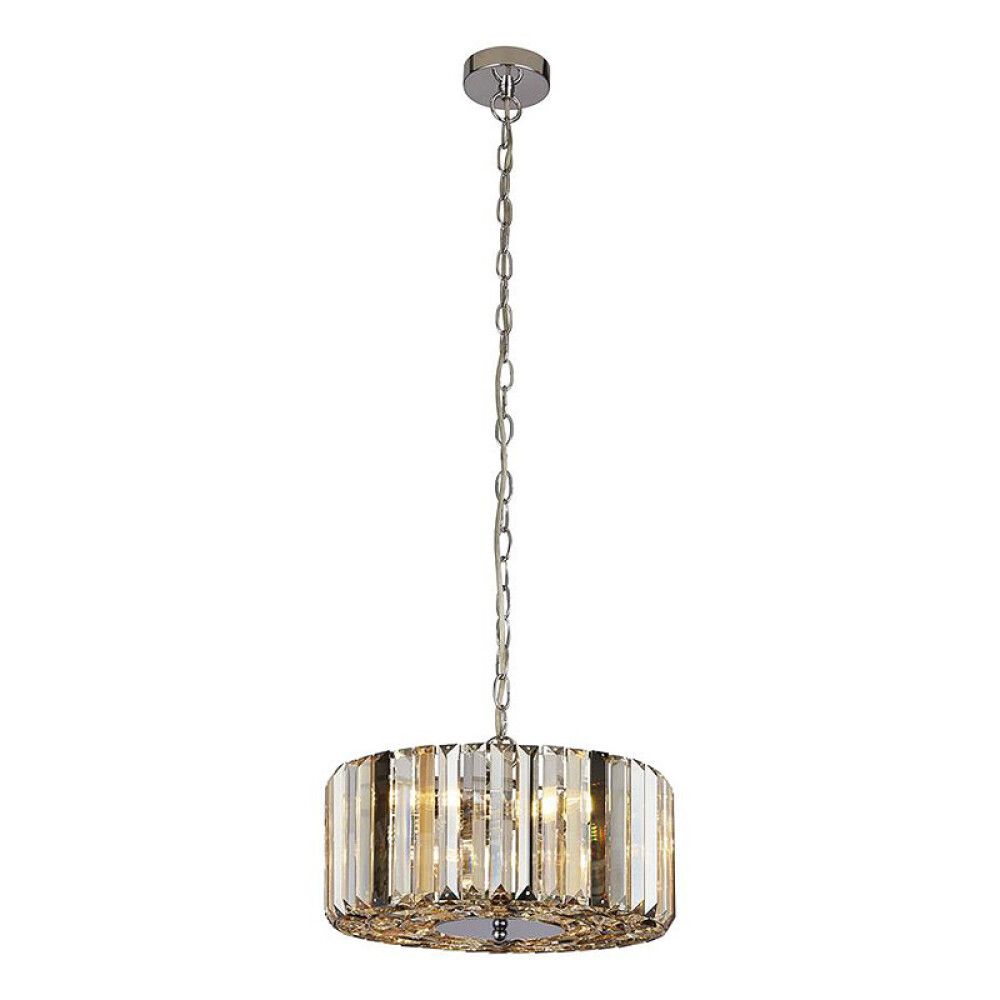 Riippuvalaisin Searchlight Chapeau kromi/kristalli Ø 35 cm