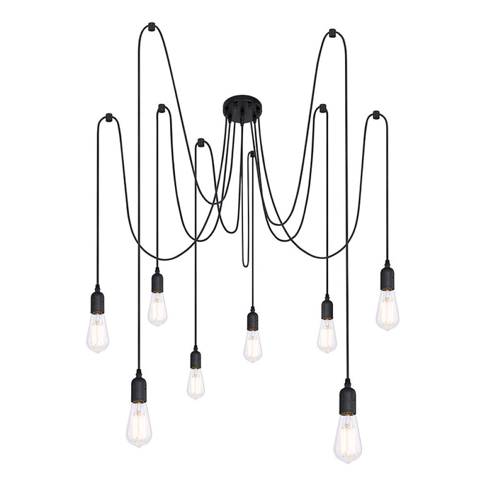 Riippuvalaisin Globo Oliver 8-os musta Ø 15 cm