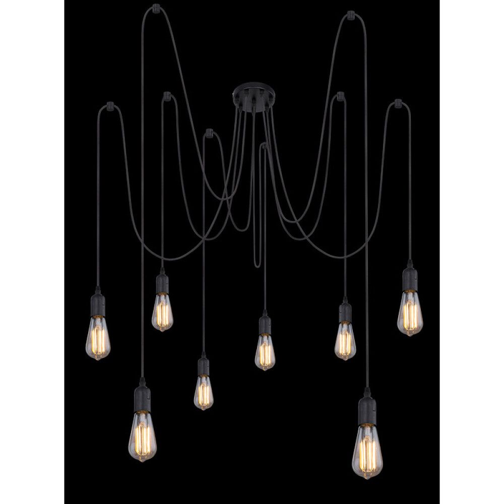 Riippuvalaisin Globo Oliver 8-os musta Ø 15 cm