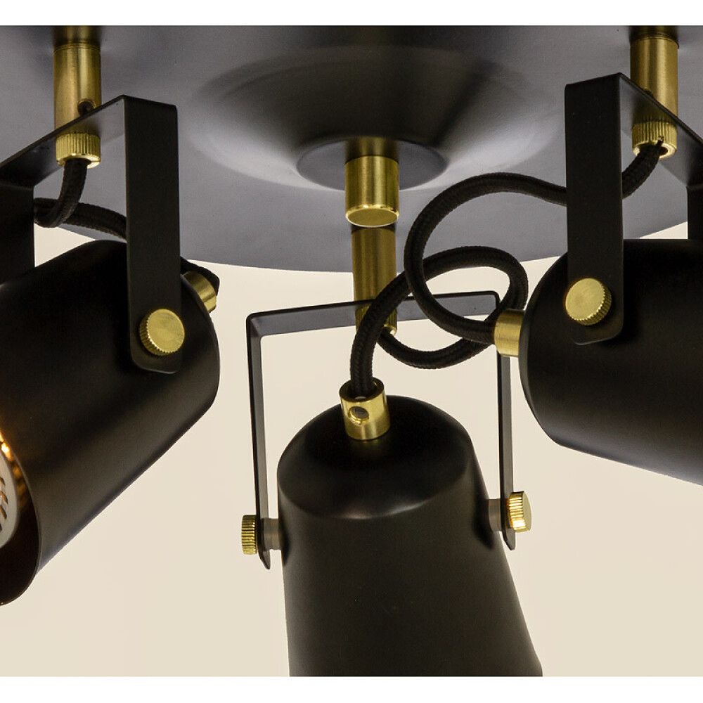 Kattospotti Aneta Metz musta/mattamessinki Ø 25 cm