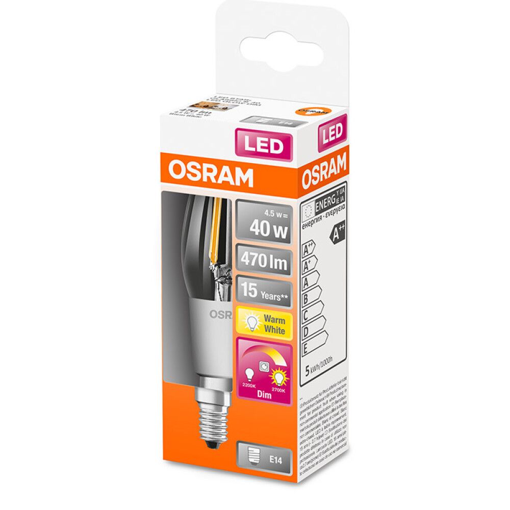LED-lamppu Osram Superstar Classic B Glow E14 4.5 W 2200/2700 K