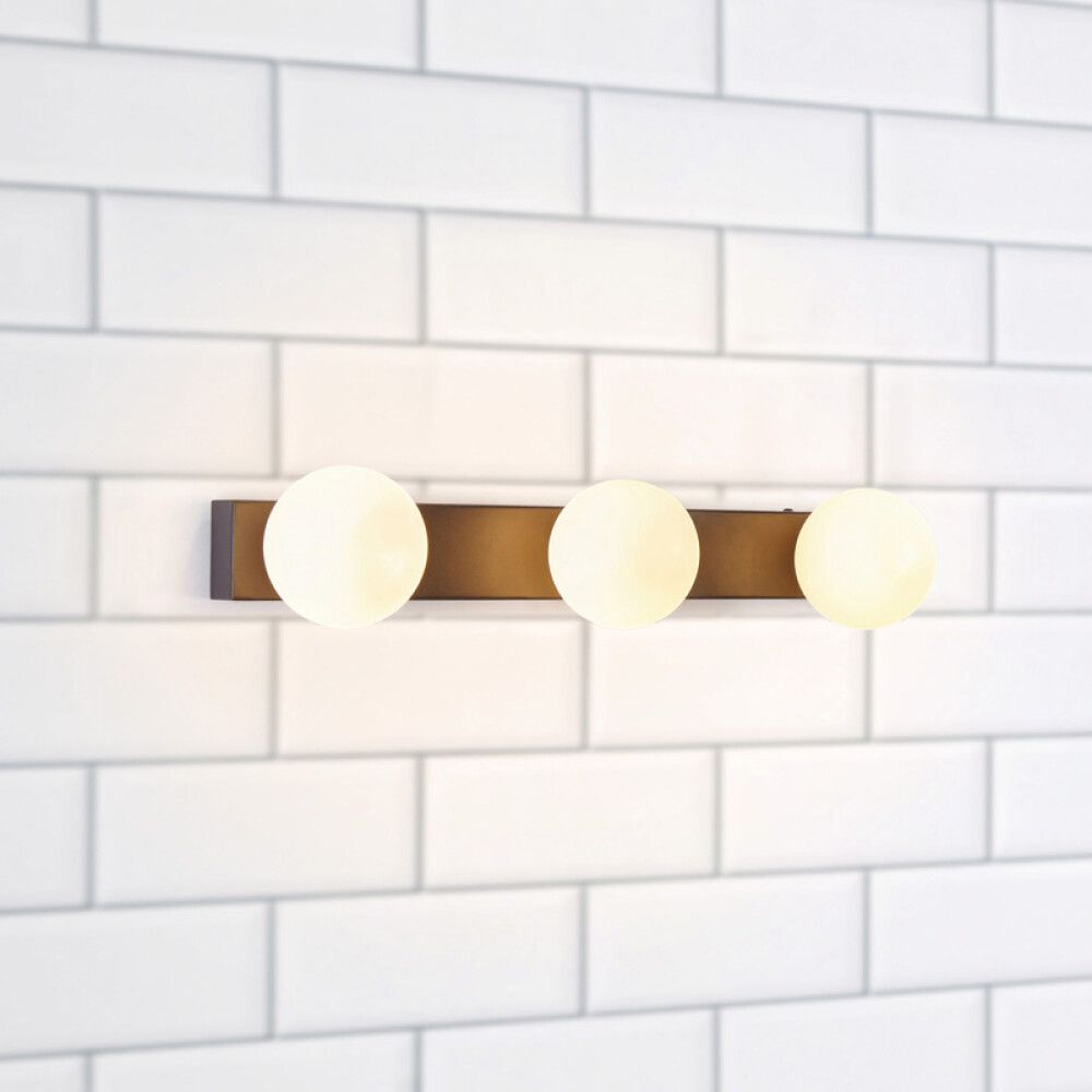 Kylpyhuonevalaisin Markslöjd Mini musta/opaalilasi 50 x 12,5 x 10 cm IP44