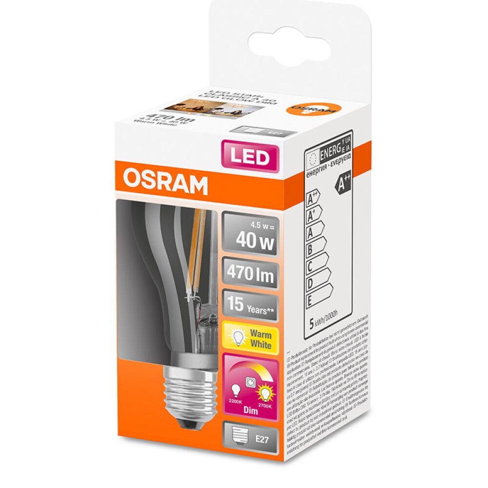 Led Star Clas Osram A 40 GLOWdim 4.5W
