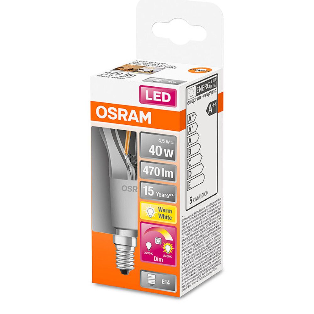 LED-lamppu Osram Superstar Classic P Glow E14 4.5 W 2200/2700 K