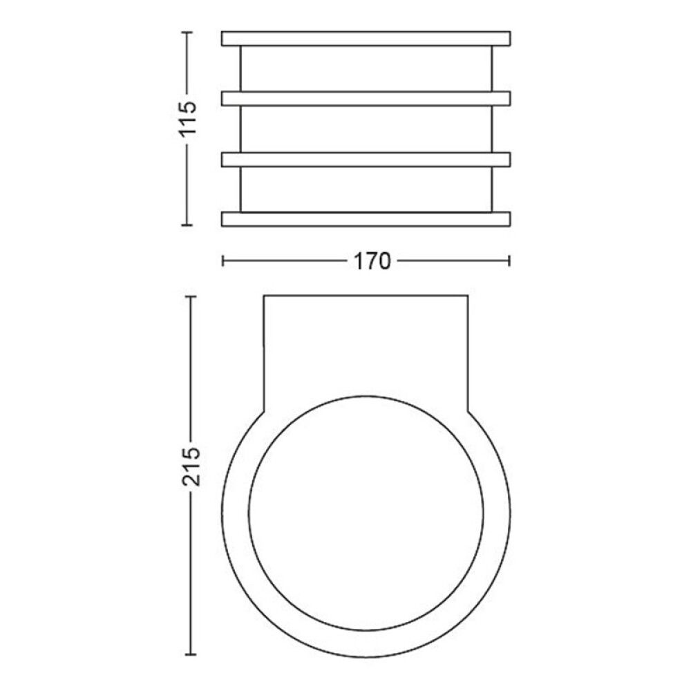 Ulkoseinävalaisin Philips Hue Lucca Antrasiitti