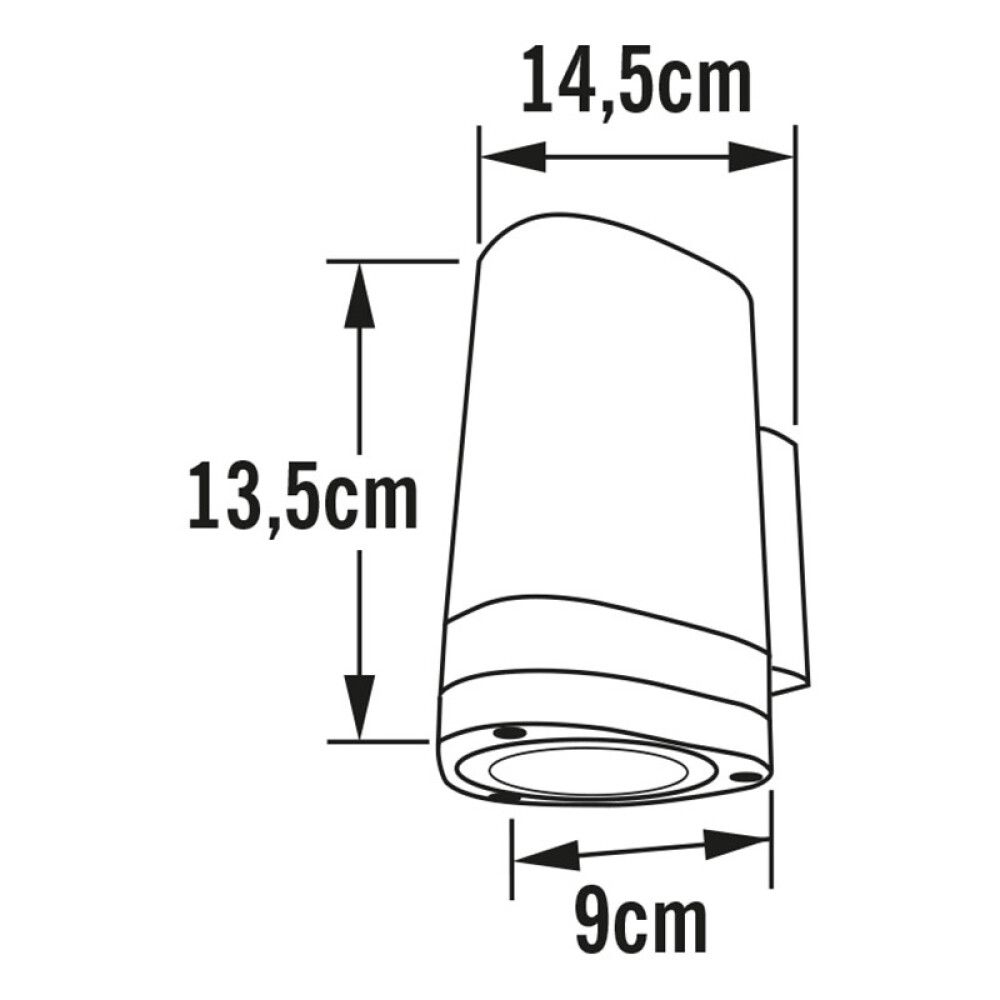 Ulkovalaisin Konstsmide Modena 1-os Musta