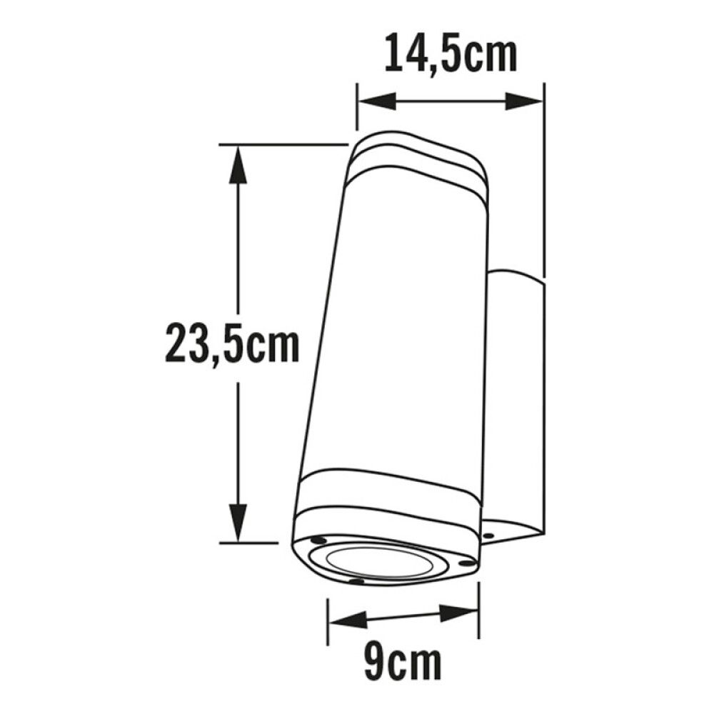 Ulkovalaisin Konstsmide Modena musta 2-os