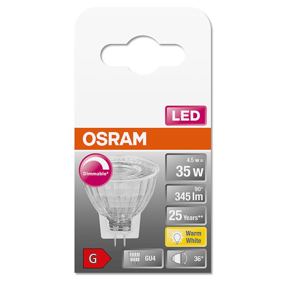 LED-lamppu Osram Superstar MR11 GU4 4.5W 2700 K