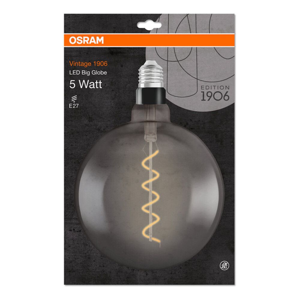 Led Vintage Osram 1906 CL GLOBE 200 FIL SMOKE 12 5W E27