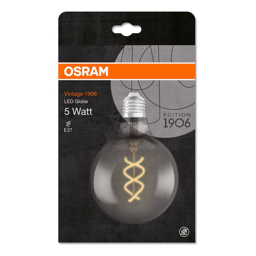 Led Vintage Osram 1906 CL GLOBE 125 FIL SMOKE 15 5W E27