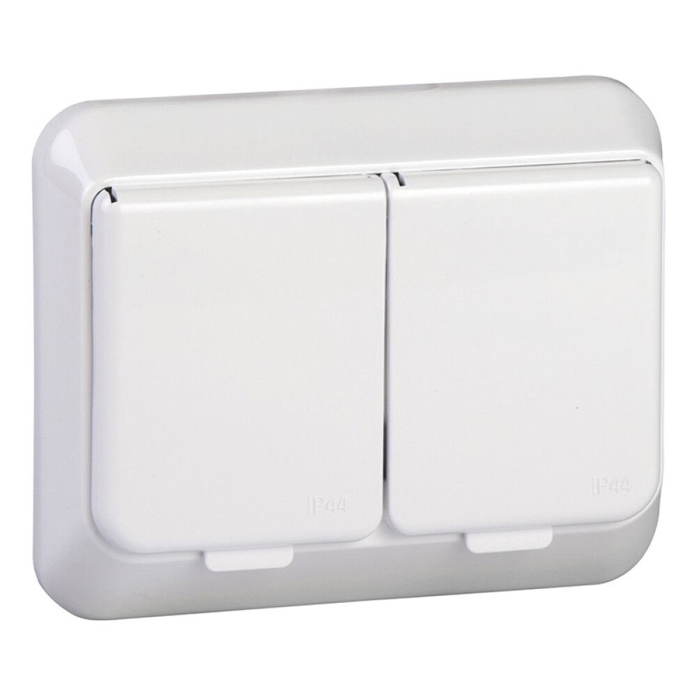 Pistorasia Schneider Electric Exxact 2 -osainen Valkoinen IP44