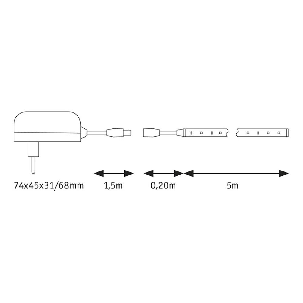 LED-nauha Setti SimpLED Lämmin Valkoinen 5m
