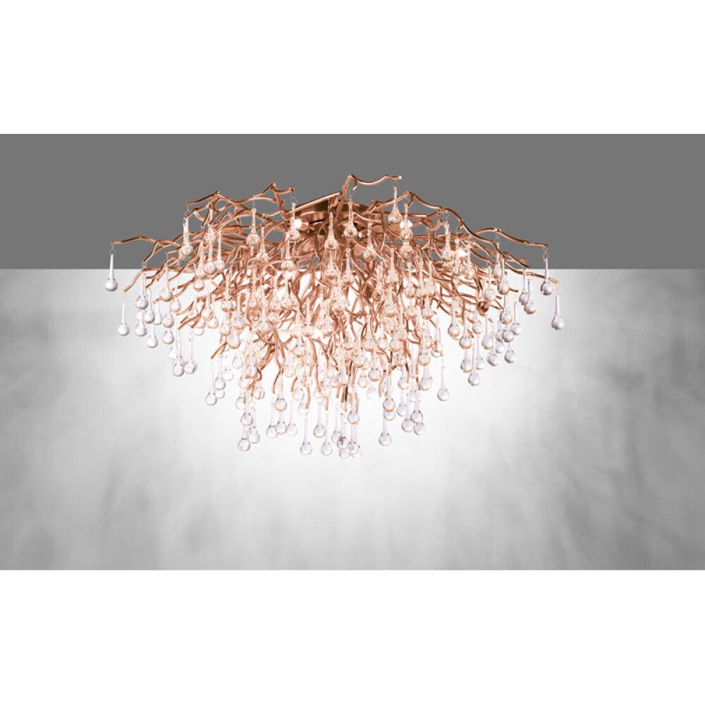 Kattokruunu Paul Neuhaus Icicle Messinki Ø 100 cm