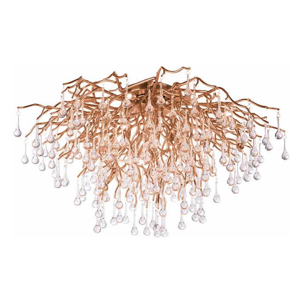 Kattokruunu Paul Neuhaus Icicle Messinki Ø 100 cm