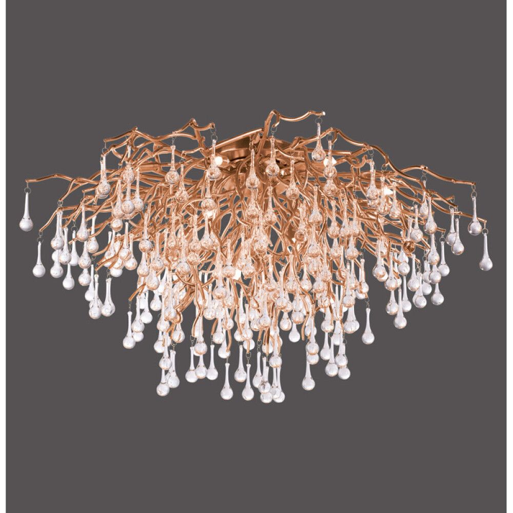 Kattokruunu Paul Neuhaus Icicle Messinki Ø 100 cm