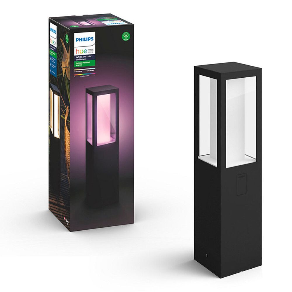 Pylväsvalaisin Hue Impress Musta 40 cm