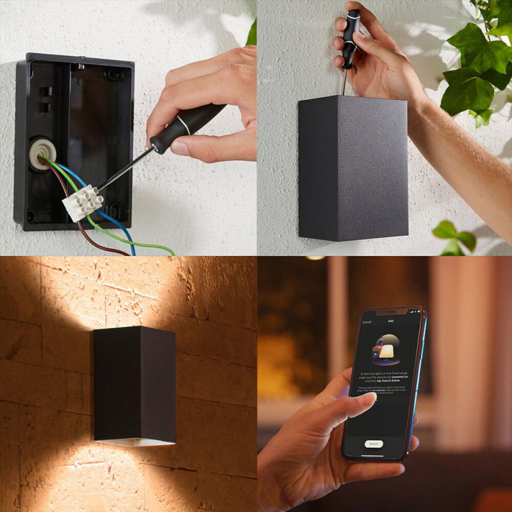 Ulkoseinävalaisin Philips Hue Frame Musta