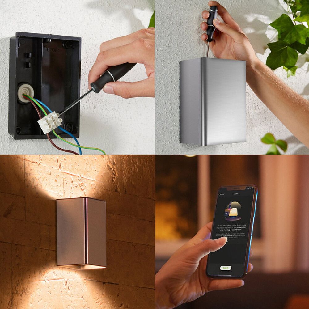 Ulkoseinävalaisin Philips Hue Frame Teräs