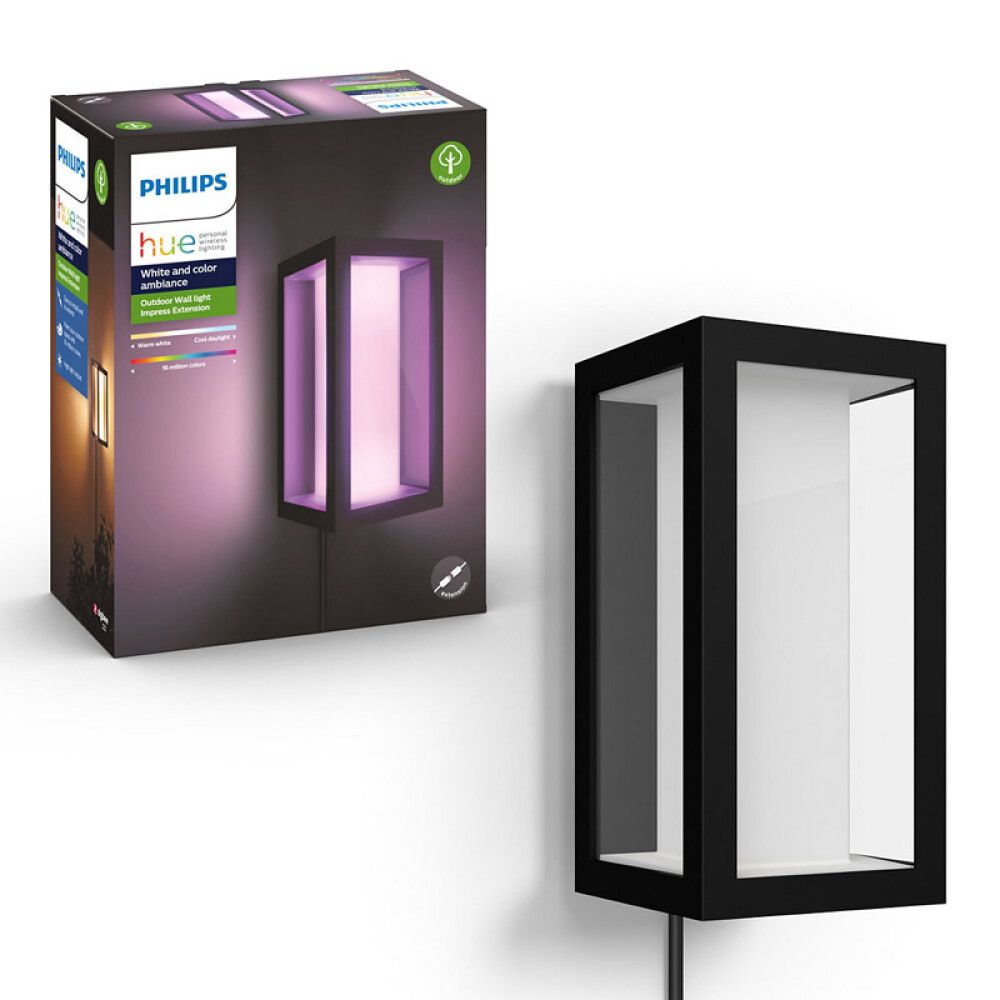 Ulkoseinävalaisin Philips Hue Impress Kapea Musta