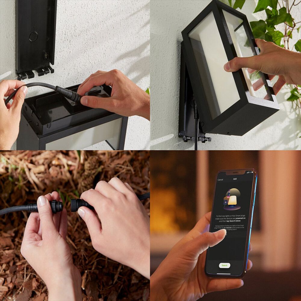 Ulkoseinävalaisin Philips Hue Impress Kapea Musta