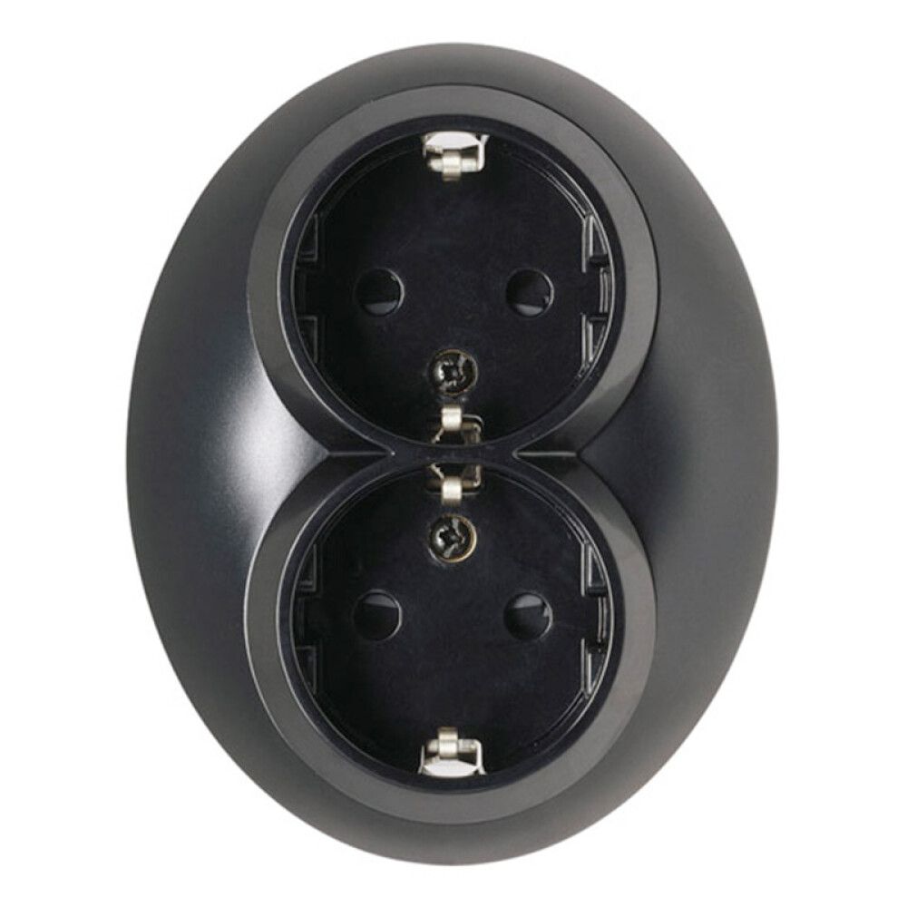 Pistorasia Schneider Electric Renova 2-os Maadoitettu Musta