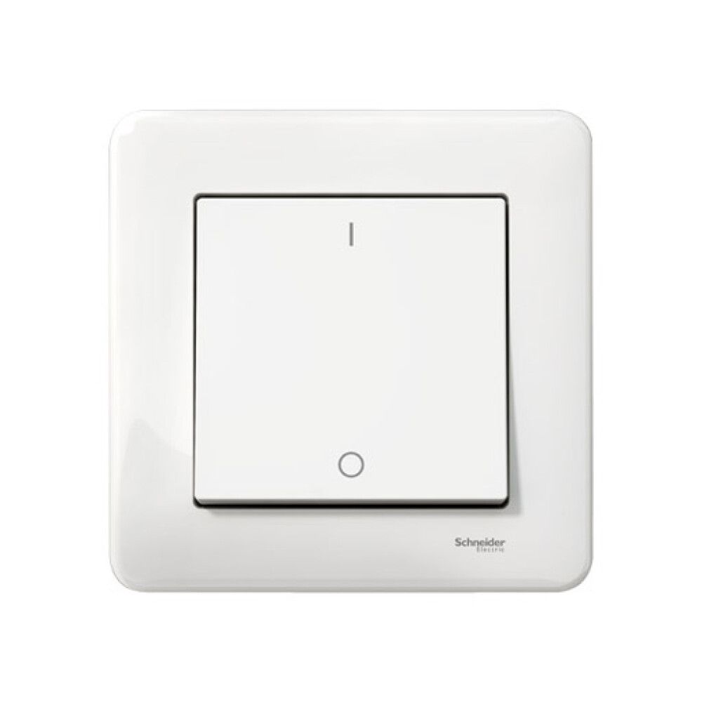 Kytkin Schneider Electric Exxact 2-napainen Uppo Valkoinen