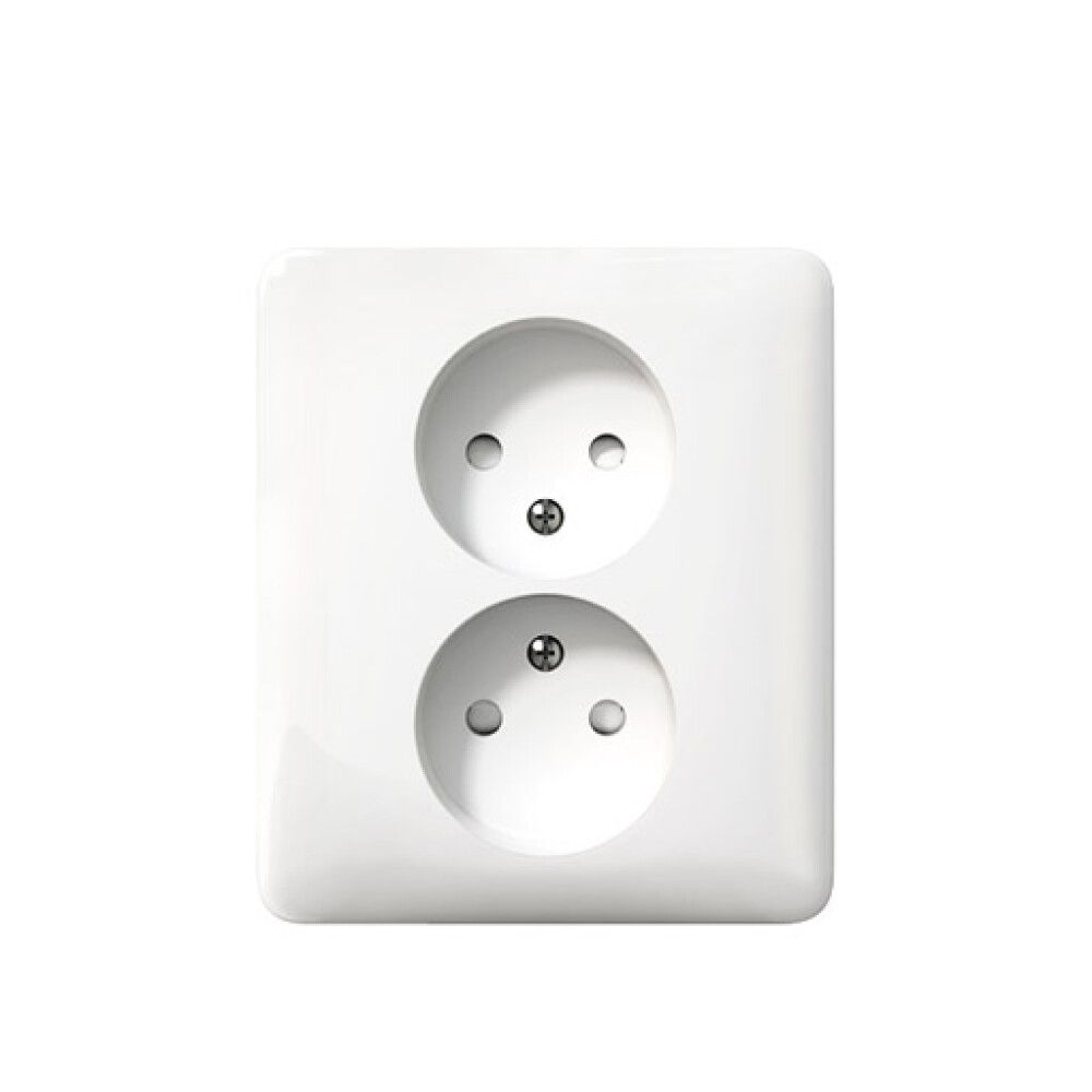Pistorasia Schneider Electric Exxact 2 -osainen Maadoittamaton Valkoinen