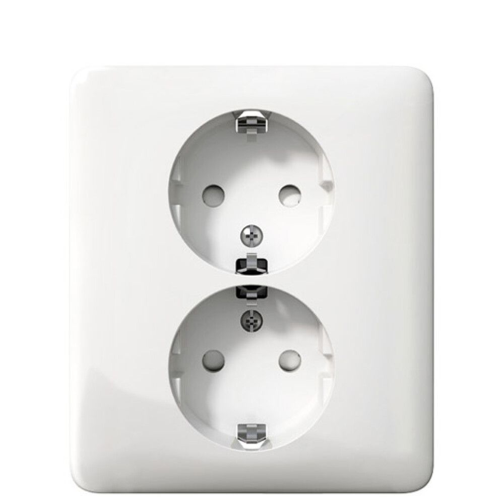 Pistorasia Schneider Electric Exxact 2- osainen Maadoitettu Valkoinen