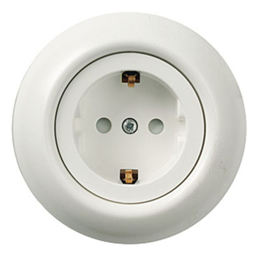 Pistorasia Schneider Electric Renova Maadoitettu Valkoinen