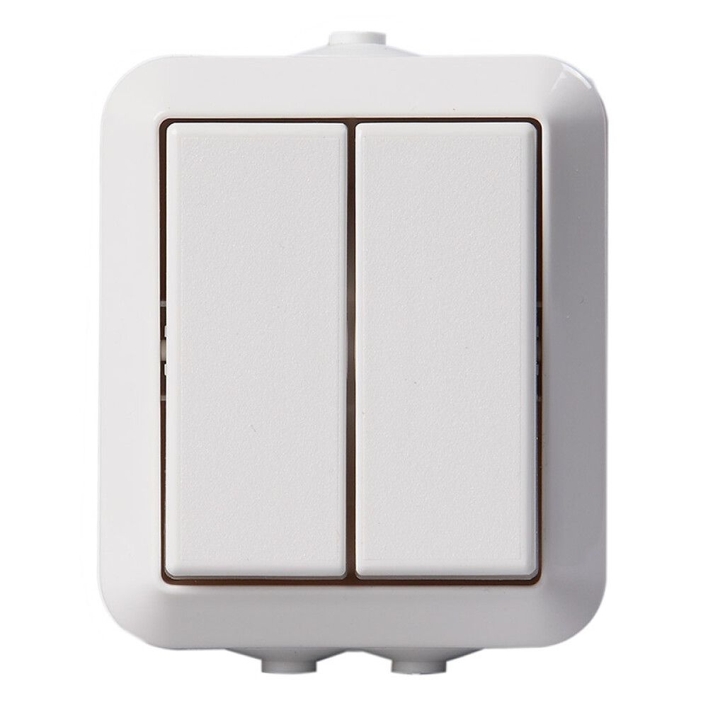 Kytkin ABB Kosti pinta-asennus valkoinen