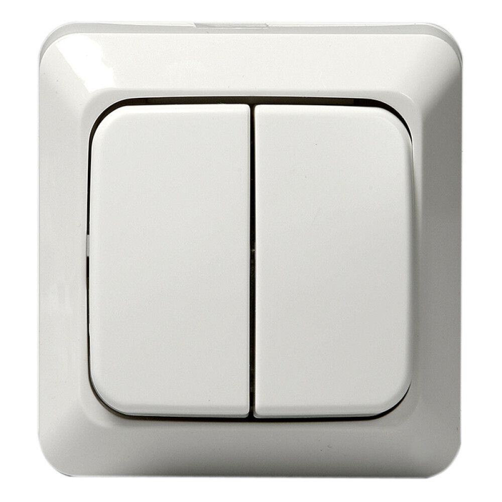 Pintakytkin ABB Jussi 2 vipua valkoinen